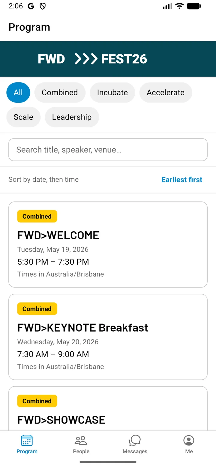 Multi-stream festival program